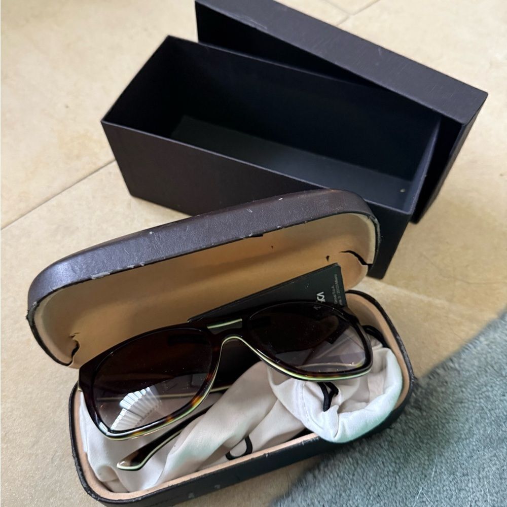 Dolce & Gabbana Brown Frames with Neon Green Lining - Comes with Cases Authentic